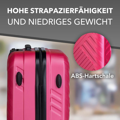 Xonic Design Boardcase Reisekoffer - Hartschalen-Koffer mit 360° Leichtlauf-Rollen - hochwertiger Ka