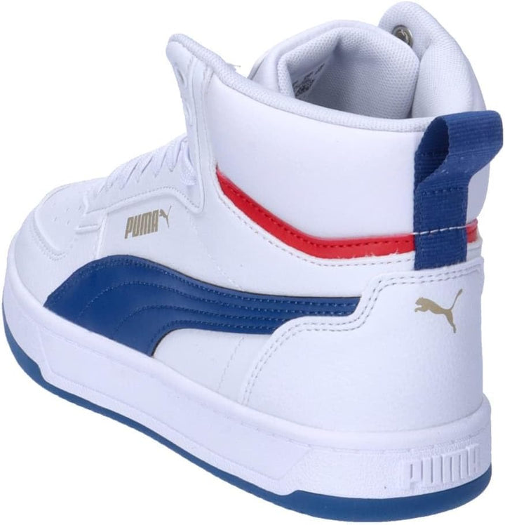 Puma Unisex Kinder Caven 2.0 Mid JrSneaker 38.5 EU Puma White Clyde Royal Puma Gold, 38.5 EU Puma Wh