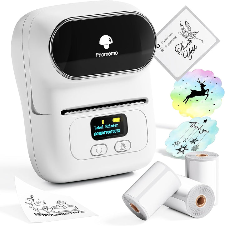 Phomemo M110 Etikettendrucker Bluetooth Etikettiergerät Beschriftungsgerät Selbstklebend, Label Prin