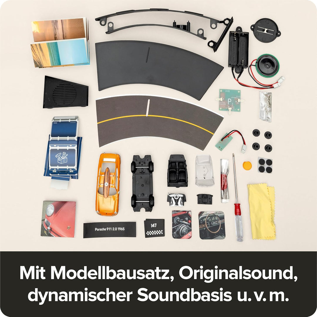 FRANZIS 67299 - Porsche 911 Sonderedition Surfbrett Adventskalender - Modellbausatz im Massstab 1:43