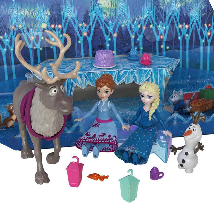 Mattel Disney Die Eiskönigin Kleine Anna- und Elsa-Puppen Adventskalender mit 2 Freundefiguren, form