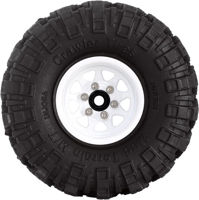 INJORA 1.0 RC Beadlock Rad Schlamm Reifen Set Deep Dish 1,0 Räder Reifen für Axial SCX24 FCX24 FCX18