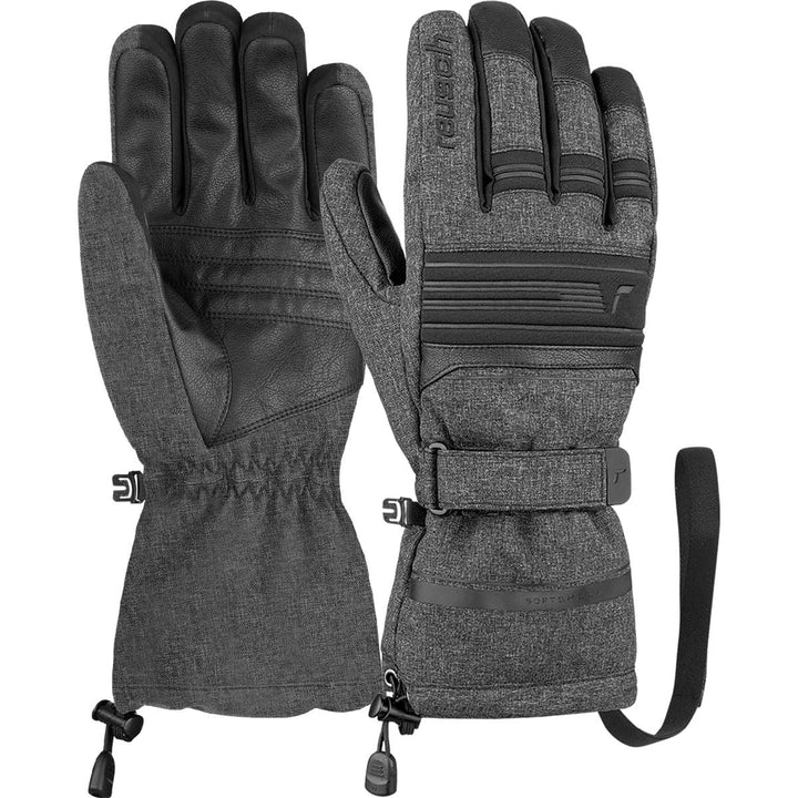 Reusch Herren Kondor R-TEX extra warmer, wasserdichter und atmungsaktiver Skihandschuh grau / schwar