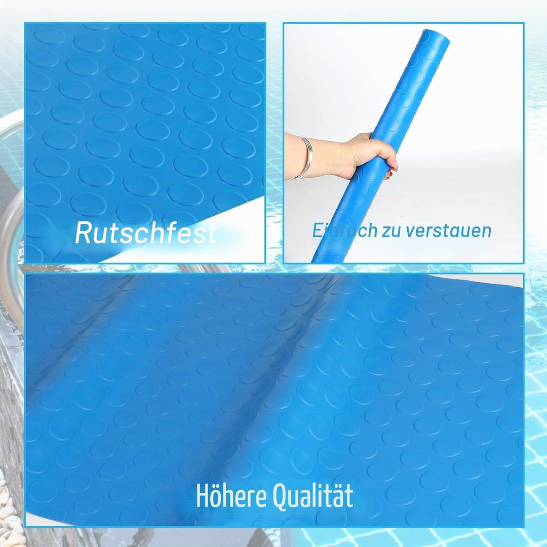 LALAGO Schwimmbadleitermatte, 40x90 cm, Gross Schwimmleitermatte, Poolleitermatte mit Rutschfester T