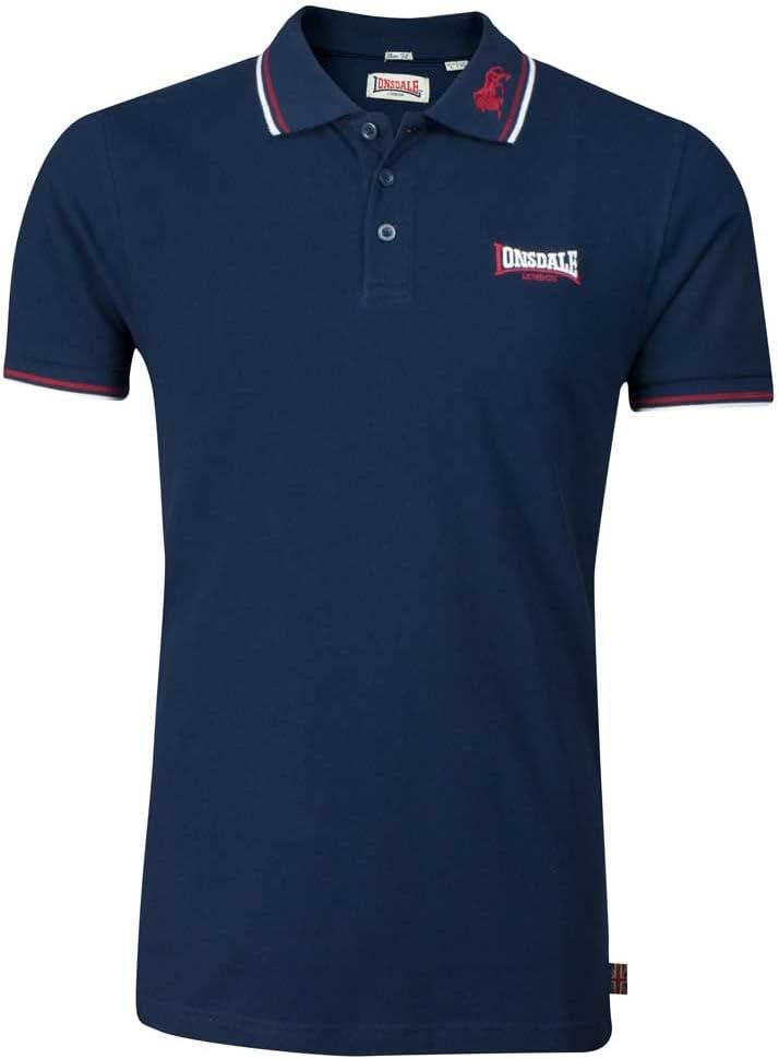 Lonsdale Herren Lion T-Shirt Blau (Bleu/Rouge/Blanc) S, Blau (Bleu/Rouge/Blanc) S