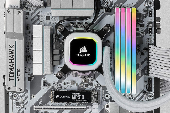Corsair RGB PRO SL 32GB (4x8GB) DDR4 3600MHz C18 - White, CMH32GX4M4D3600C18W, weiss