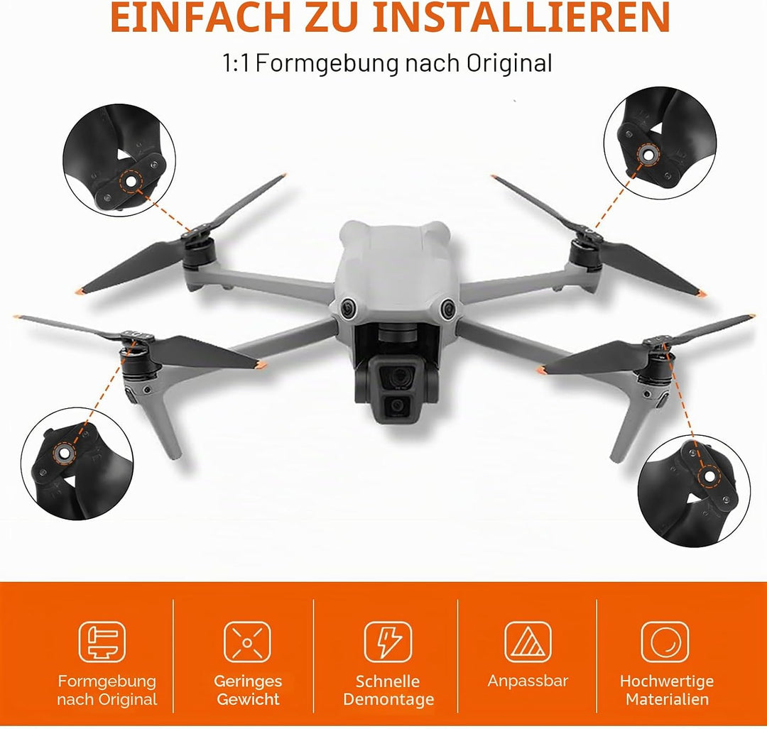 Bocguy 8 Pcs Drohne Air 3 / Air 3S Propeller, Modell 8747 Propeller für Air 3 / Air 3S Drohnenersatz