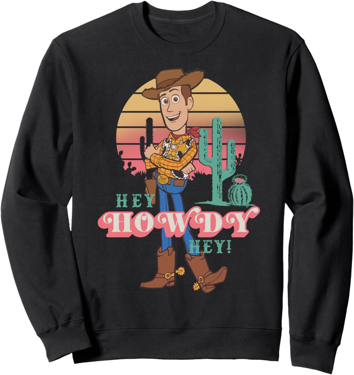 Disney Pixar Toy Story 4 Woody Hey Howdy Hey Retro Portrait Sweatshirt