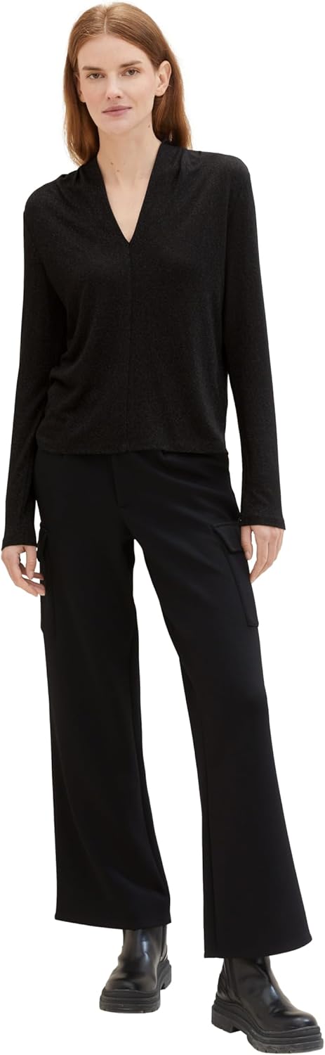 TOM TAILOR Damen Longsleeve T-Shirt, XXS