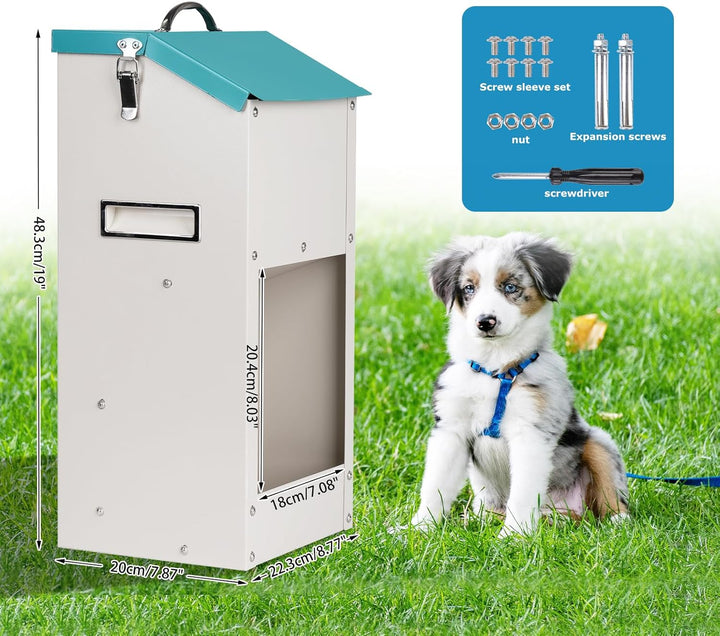 Automatischer Hundefütterer Outdoor 6KG Automatischer Haustierfütterer Katzenfutterspender mit Lager