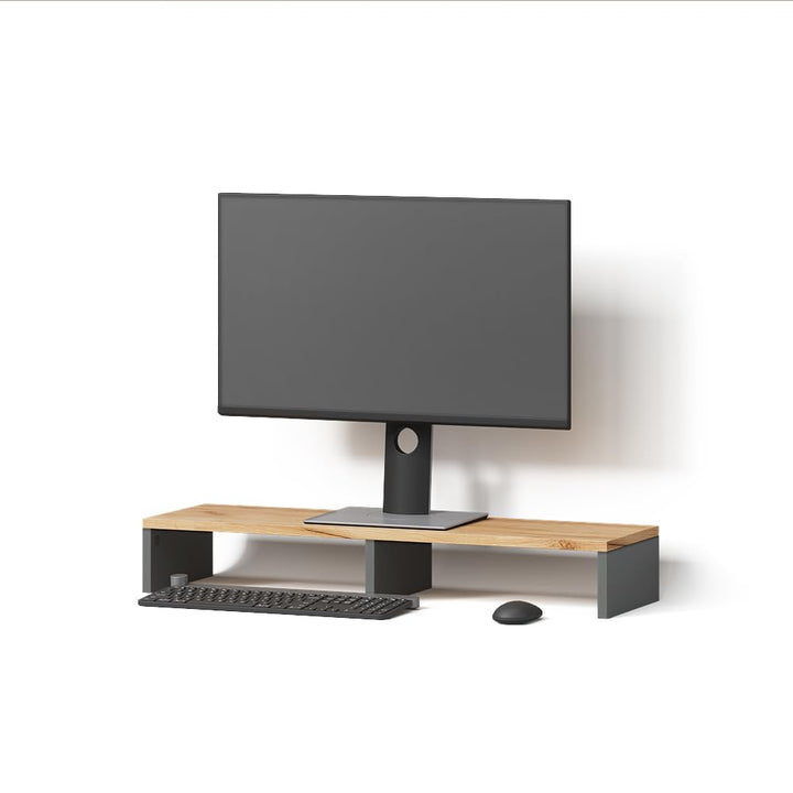 Livinity Monitorständer Lorena, Anthrazit/Goldkraft Eiche, 80 x 12 cm Anthracite/Goldkraft Oak, Anth