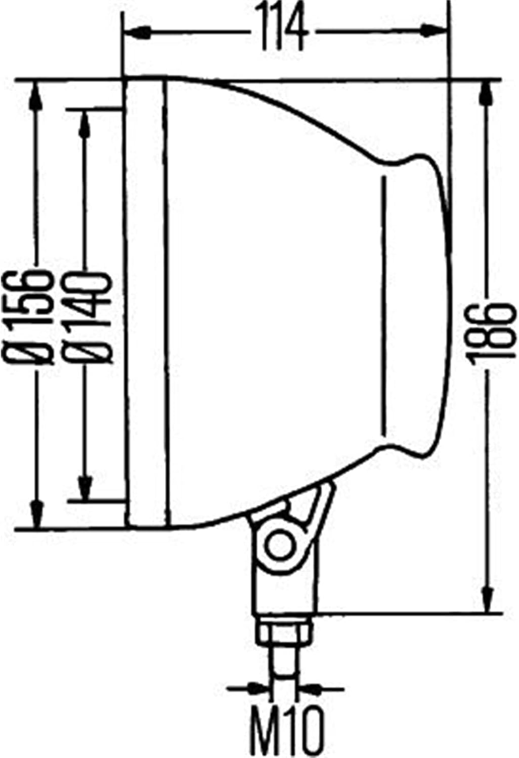 HELLA - Halogen-Arbeitsscheinwerfer Proflex-Gladiator - 12/24V - Anbau/geschraubt - hängend/schwenkb