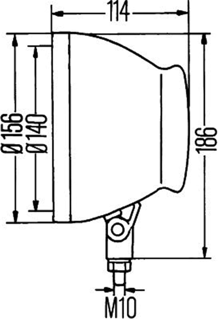 HELLA - Halogen-Arbeitsscheinwerfer Proflex-Gladiator - 12/24V - Anbau/geschraubt - hängend/schwenkb