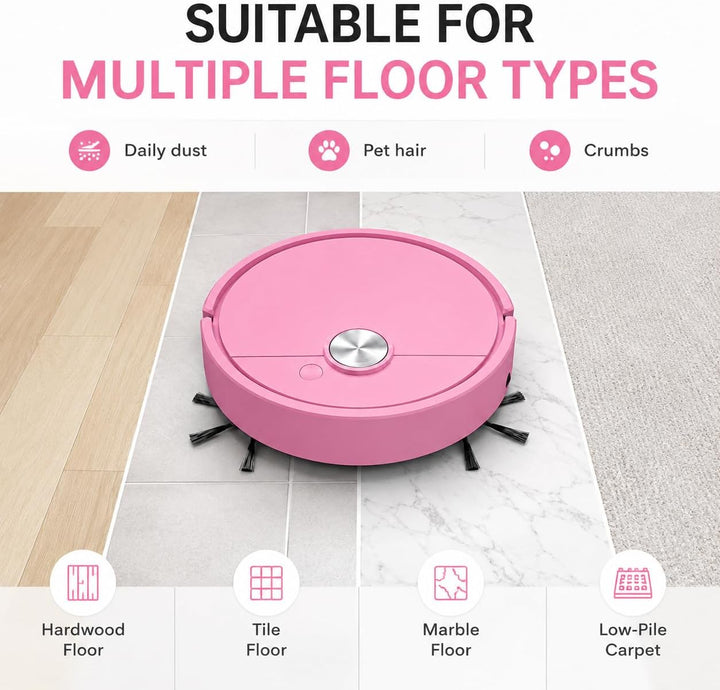 Mini Saugroboter, Mini staubsauger Roboter, Kleiner Saugroboter, Staubsaugerroboter für Auto, 3-in-1