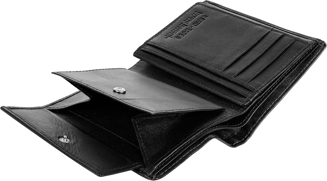 bruno banani Geldbörse Echt Leder Herren - 021648 Schwarz, Schwarz
