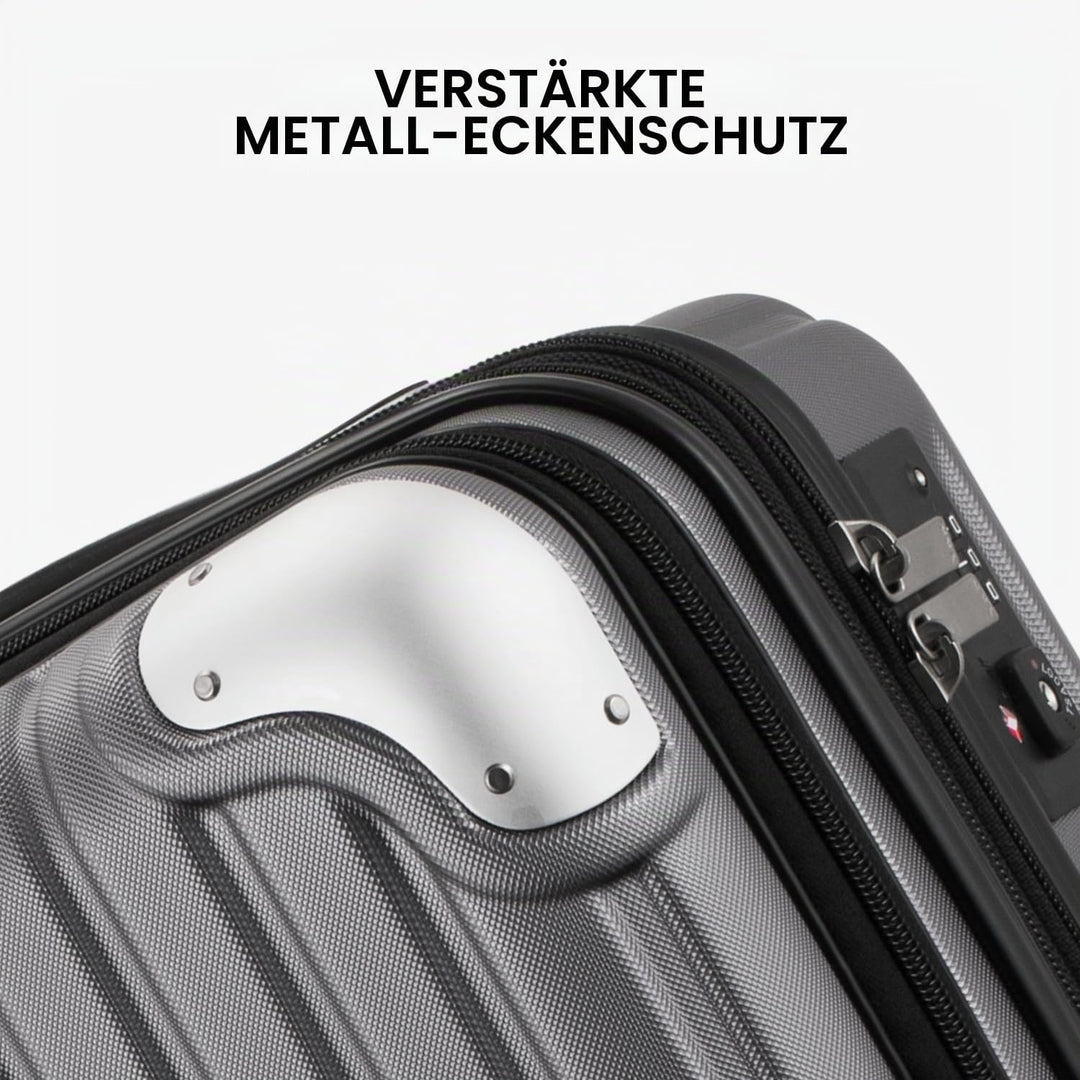 LEVEL8 Koffer Trolleys Leicht ABS+ PC Handgepäck Hartschalen-Koffer Trolley Rollkoffer Reisekoffer E