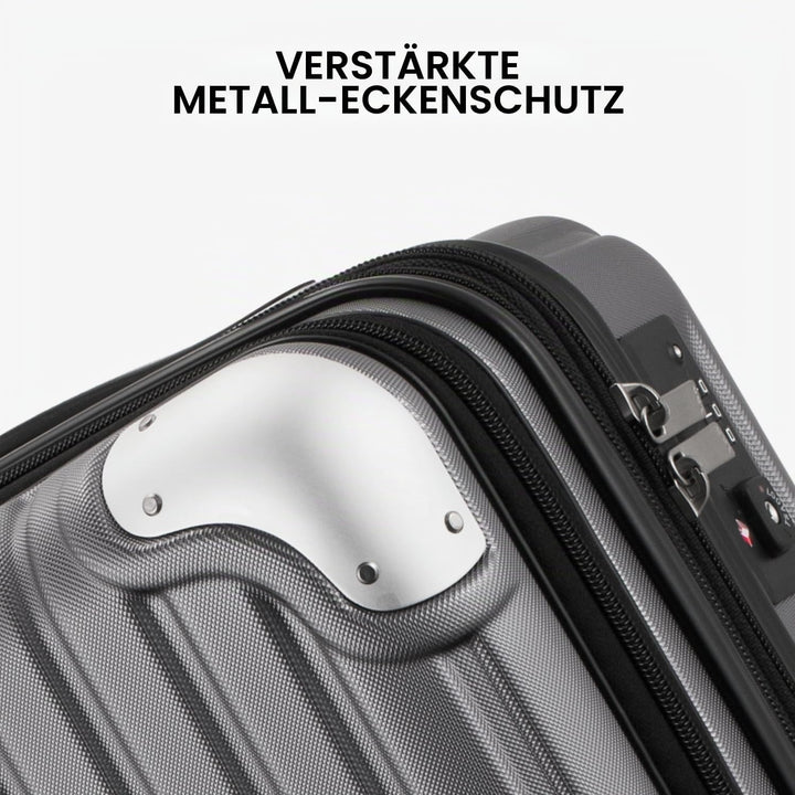 LEVEL8 Koffer Trolleys Leicht ABS+ PC Handgepäck Hartschalen-Koffer Trolley Rollkoffer Reisekoffer E