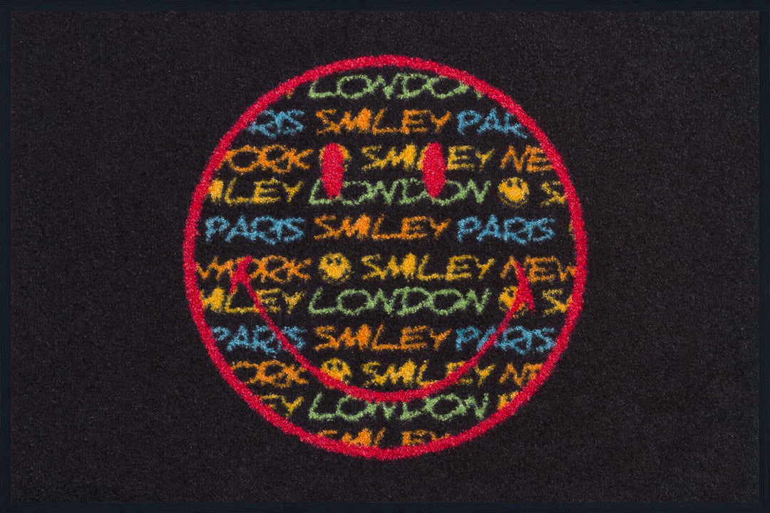 Wash + Dry 056126 Fussmatte Smiley Retro Light, 50 x 75 cm