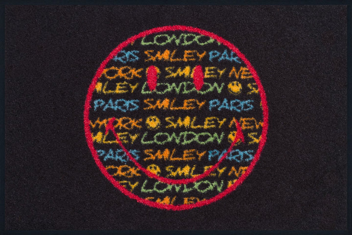 Wash + Dry 056126 Fussmatte Smiley Retro Light, 50 x 75 cm