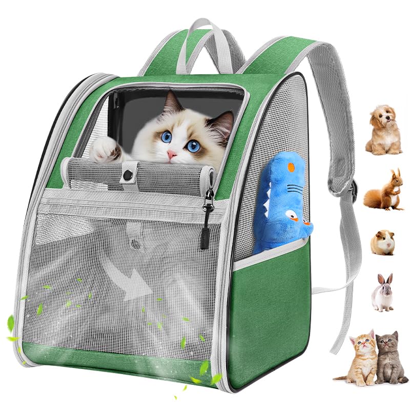 Pawaboo katzenrucksack, hunderucksack für Katzen Hunde Welpen mit Fenster, Haustier Rucksack cat Bac