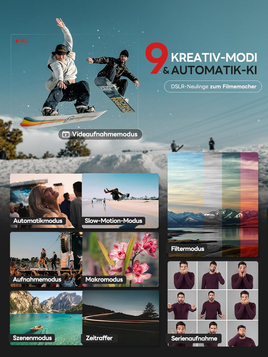 NBD 8K Digitalkamera 64MP mit Autofokus & 16X Zoom, F1.8 Nachtsicht, WiFi – Leichtes 500g Vlogging K