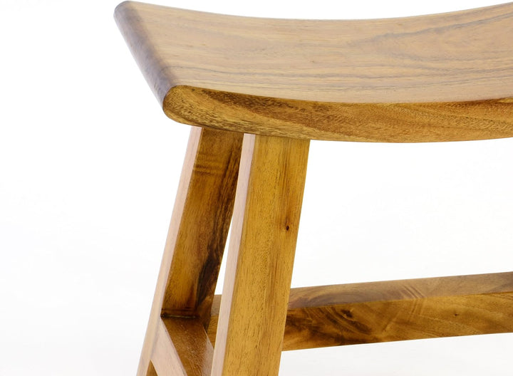 Divero Hocker Saipan aus Suar Holz, behandelt - Reine Handarbeit – Farbe: braun