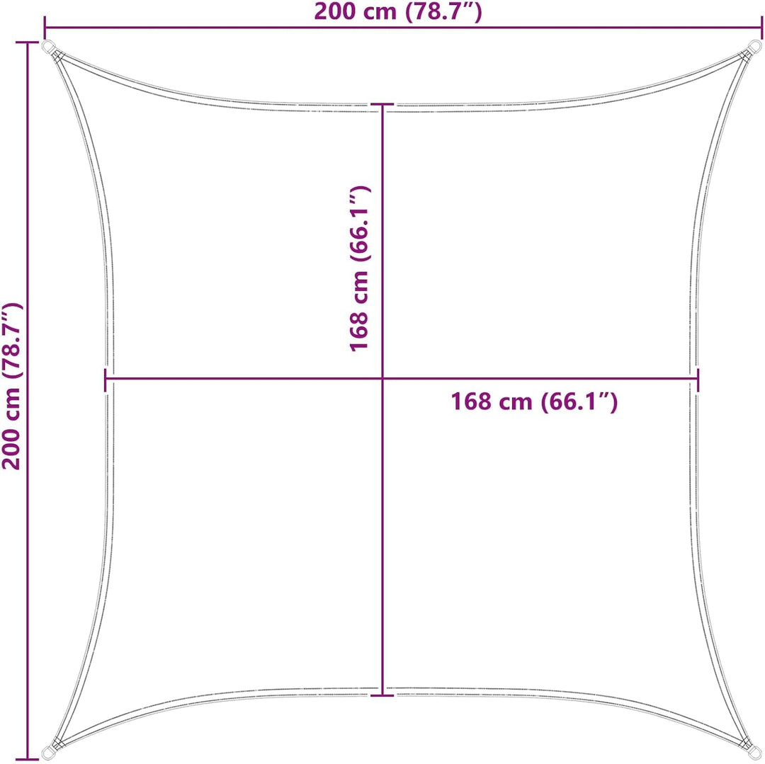 vidaXL Sonnensegel Blau und Weiss 2 x 2 m 100% Polyester Oxford, Balkon-Überdachung, stylische Outdo