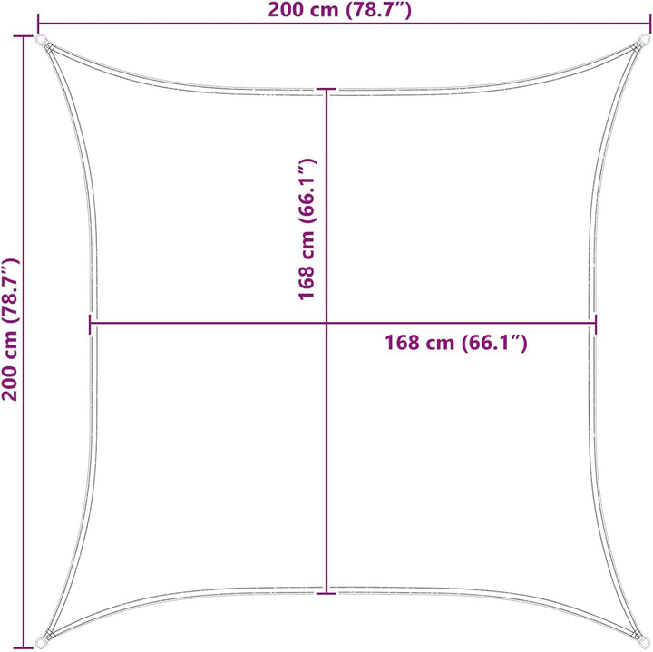 vidaXL Sonnensegel Blau und Weiss 2 x 2 m 100% Polyester Oxford, Balkon-Überdachung, stylische Outdo