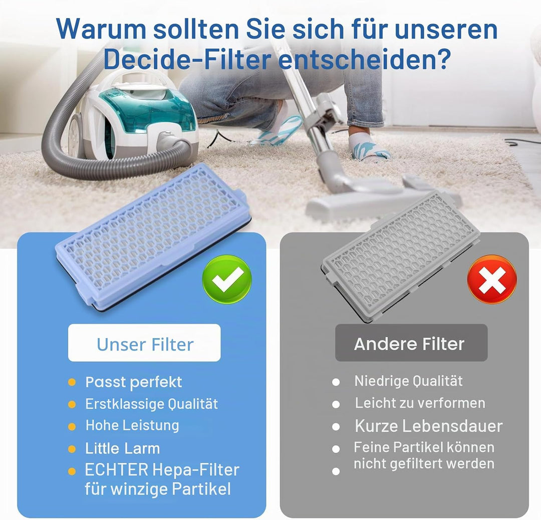 3 Sätze Hepa Filter Staubsauger für Miele Compact C1 &amp; C2, Complete C2 &amp; C3, S8340, Hepa Filters für