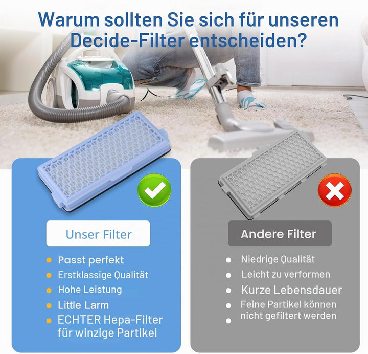 3 Sätze Hepa Filter Staubsauger für Miele Compact C1 &amp; C2, Complete C2 &amp; C3, S8340, Hepa Filters für