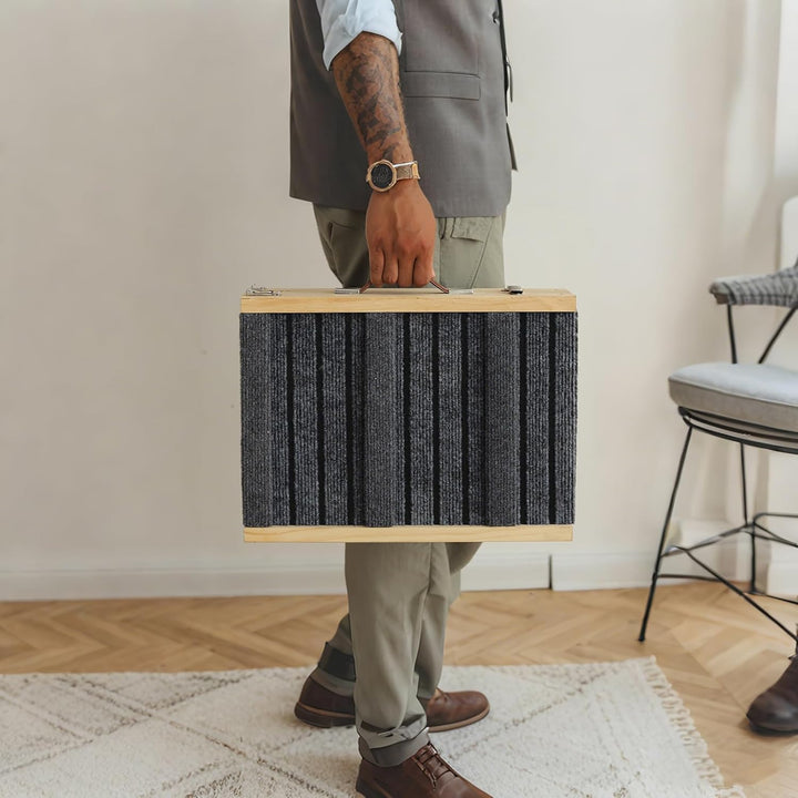 Haustierrampe aus Holz, Hunderampe, Hunde Klappbar Rampe, 4 Verstellbare Höhen 23-47cm, für Kleine u