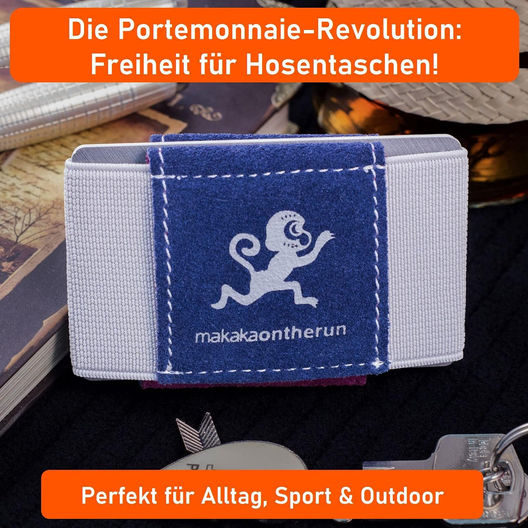 MakakaOnTheRun® Kartenetui Herren Wallet mit Münzfach, Kartenhalter, Kreditkartenetui, Slim Wallet H