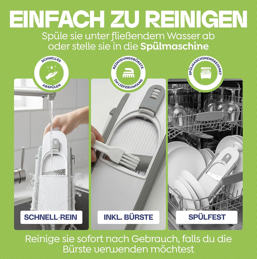 Katana Pro 10 in 1™ Gemüsehobel Verstellbar Multifunktional - Allesschneider klappbar - Mandoline Ge
