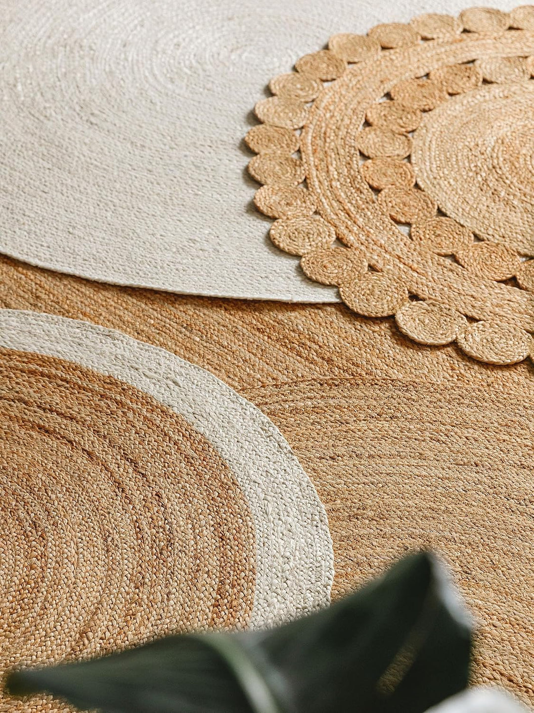 benuta Pure Juteteppich Jutta - 100% Jute handgewebt - Rund & im Style:  Uni, Natural Living - Pfleg