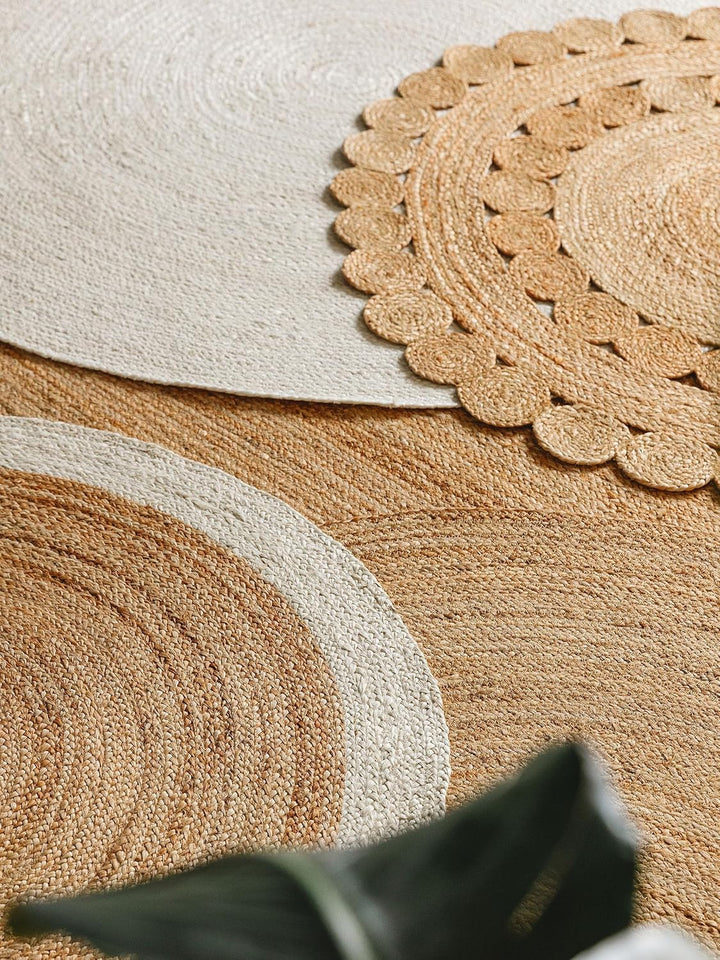 benuta Pure Juteteppich Jutta - 100% Jute handgewebt - Rund & im Style:  Uni, Natural Living - Pfleg