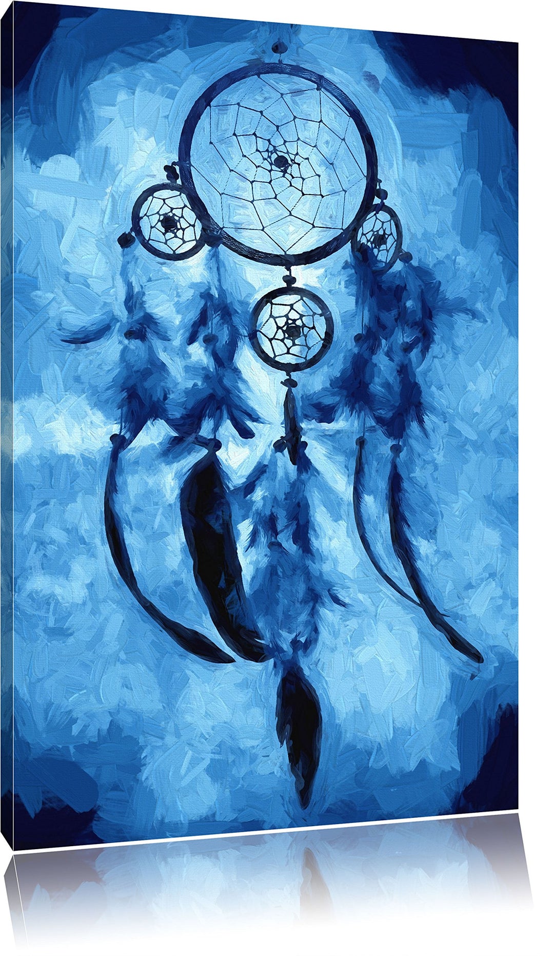Pixxprint Indianischer Traumfänger Kunst als Leinwandbild/Grösse: 100x70 / Wandbild/Kunstdruck/ferti