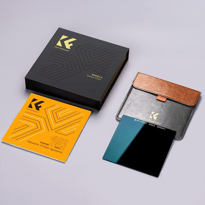 K&F Concept Nano-X Rechteckfilter ND16(4 Stop) 100x100mm Square Filter Graufilter aus Optisches Glas