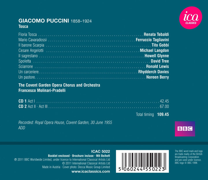 Tosca, Audio-CD