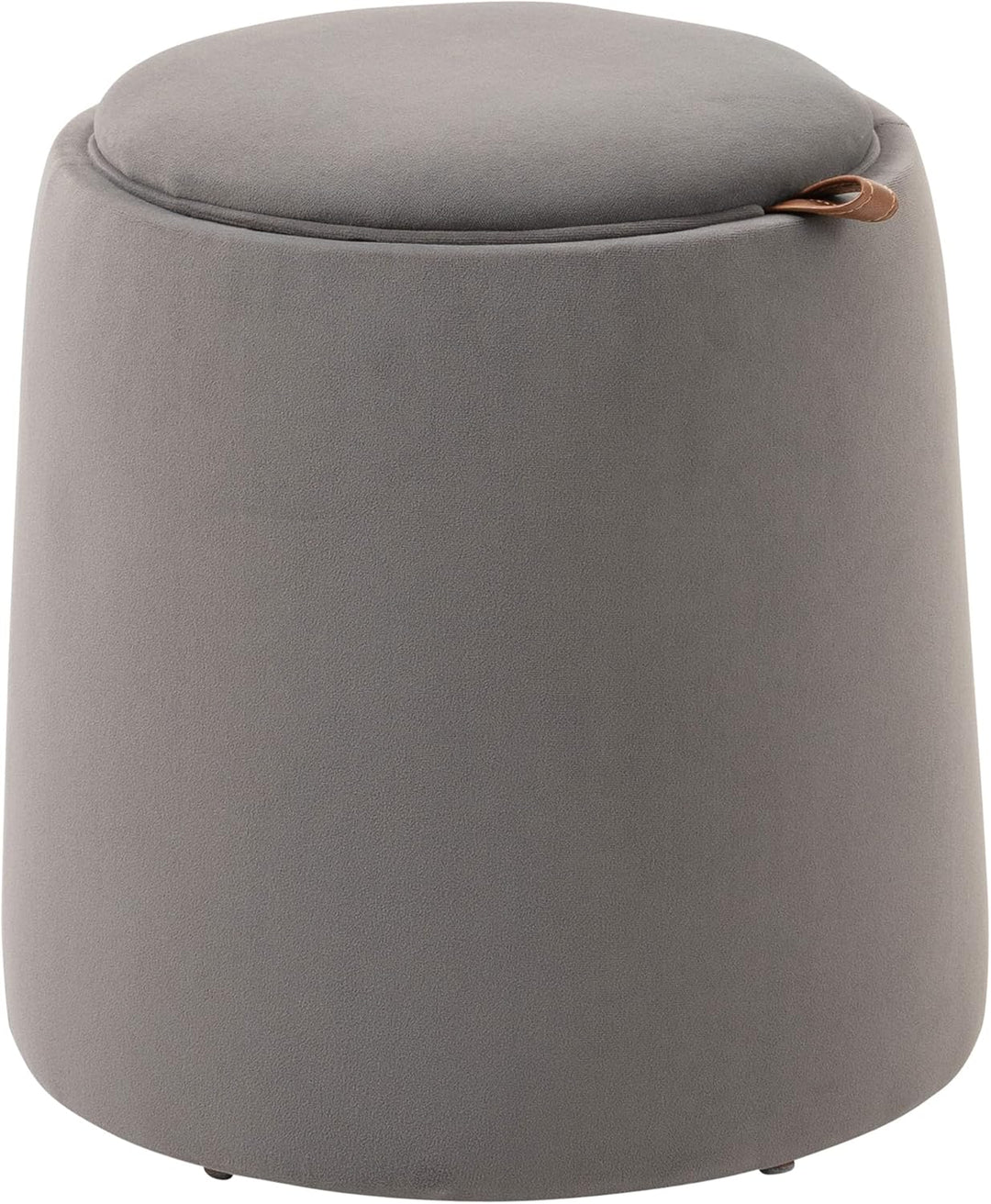 HOMCOM 2-in-1 Ottomane Sitzhocker Runde Polsterhocker Fussbank inklusive Stauraum, abnehmbaren Decke