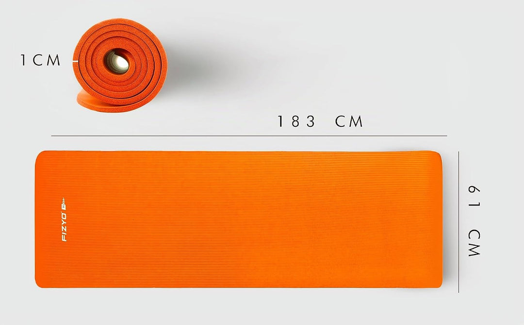FIZYO Yogamatte 183x61x1 cm – Rutschfeste Fitness- &amp; Trainingsmatte aus NBR-Schaum – Gymnastikmatte