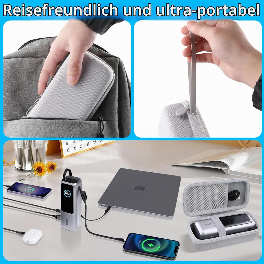 co2CREA Hart Tragbare Schutzhülle Etui Tasche für Anker Laptop Powerbank 25000mAh 165W Powerbank Tra