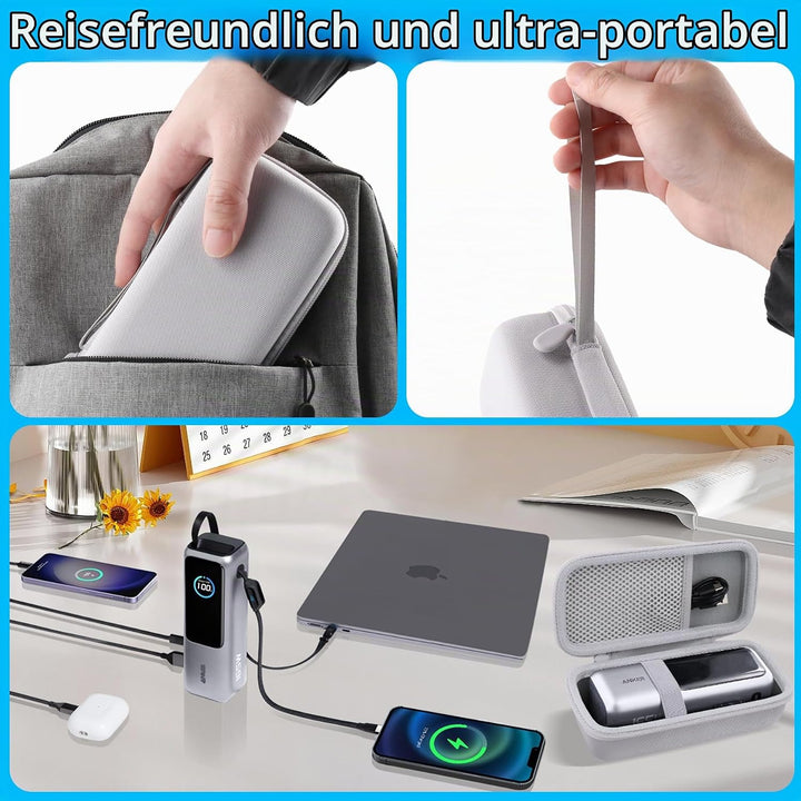 co2CREA Hart Tragbare Schutzhülle Etui Tasche für Anker Laptop Powerbank 25000mAh 165W Powerbank Tra