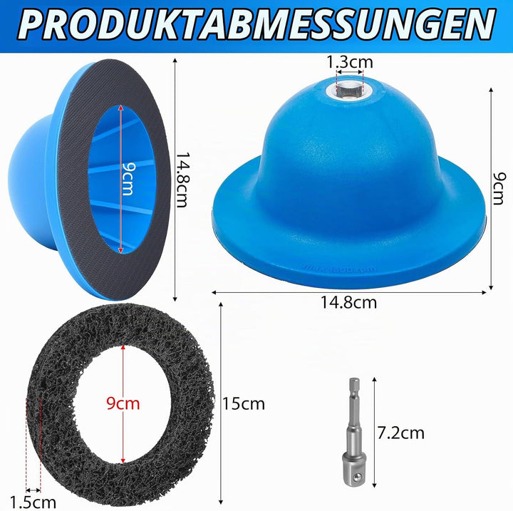 Ø 150 mm Radnabenschleifer, Innen Ø 90 mm Radnaben Bürste für Auto, Radnabenreiniger, Nabenschleifer