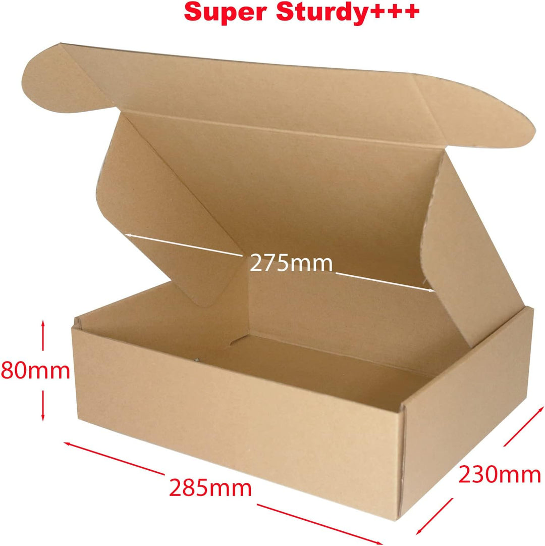 PACK4YA 285×230×80mm Gross Pakete für Versand versandbox Verpackungskartons Versandkartons für die V