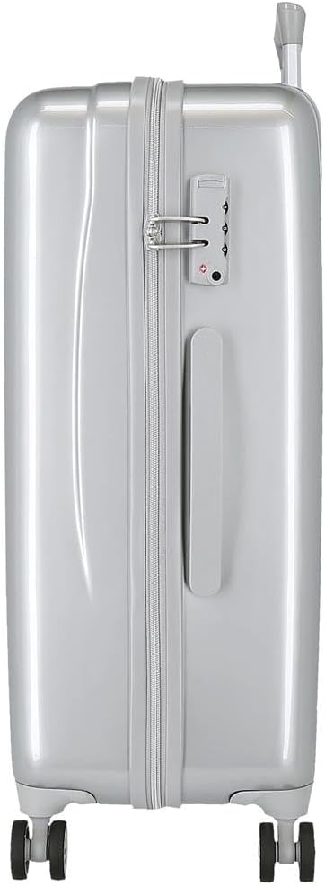 Disney Mickey und Minnie Travel Cabin Koffer Weiss 38x55x20 cms Starres ABS Seitliches Zahlenschloss