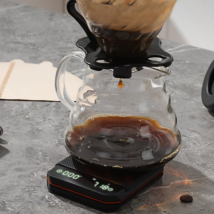 Kaffeewaage, elektronische Kaffeewaage, hochpräzise Mini-Kaffeewaage, Espressowaage mit Timer, wiede