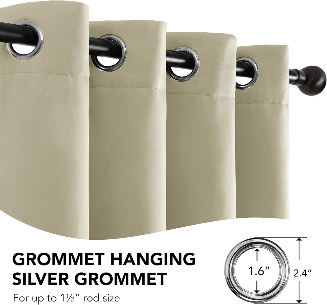 Deconovo Thermovorhang Kälteschutz, Gardinen mit Ösen gegen Kälte, Wärmeisolierend Vorhang Verdunkel