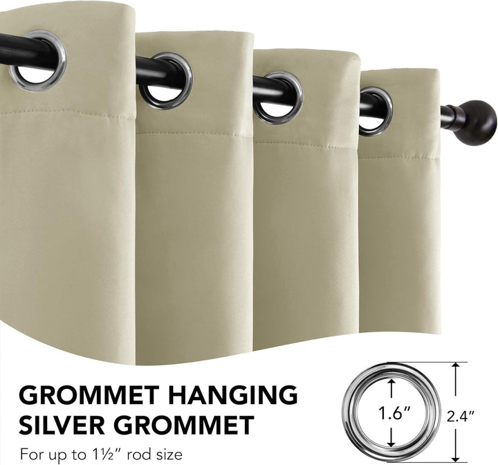 Deconovo Thermovorhang Kälteschutz, Gardinen mit Ösen gegen Kälte, Wärmeisolierend Vorhang Verdunkel
