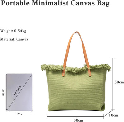 CORIOS Damen Canvas Handtasche Sommer Strand Tasche Grosse Schultertasche Böhmische Tote Beutel Bunt