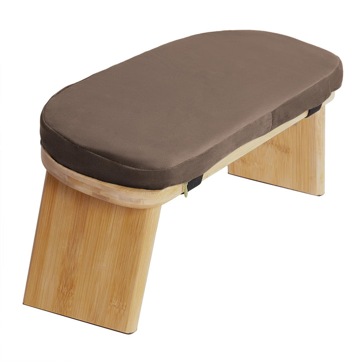BAOCHADA Meditationsbank – Klappbare Ergonomische Bambus-Meditationsbank mit Bequemem Kissen, zum Kn